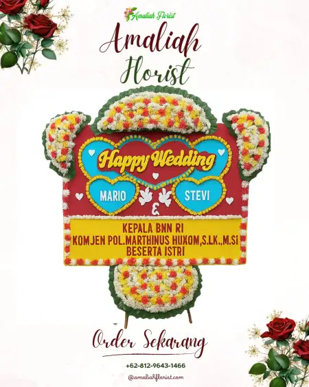 Papan Bunga Pernikahan Lambangan